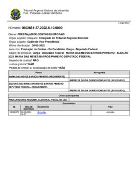 MARIA DAS NEVES BARROS PINHEIRO
